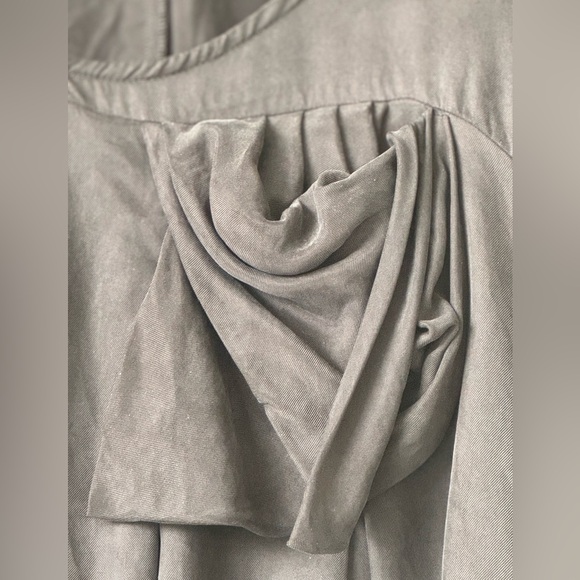 Armani Vegan Silk Pleated Top in Black - Picture 8 of 9